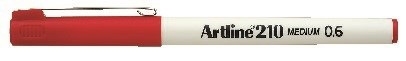 Artline Fineliner 210 M 0.6 rød