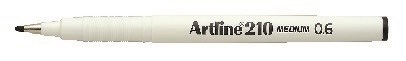 Artline Fineliner 210 M 0.6 sort