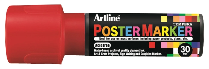 Artline Poster Marker 30 rød
