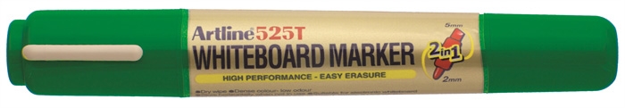 Artline Whiteboard Marker 525T 2-i-1 grøn
