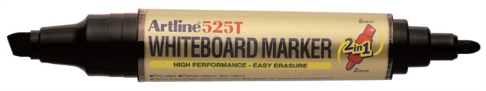 Artline Whiteboard Marker 525T 2-i-1 sort