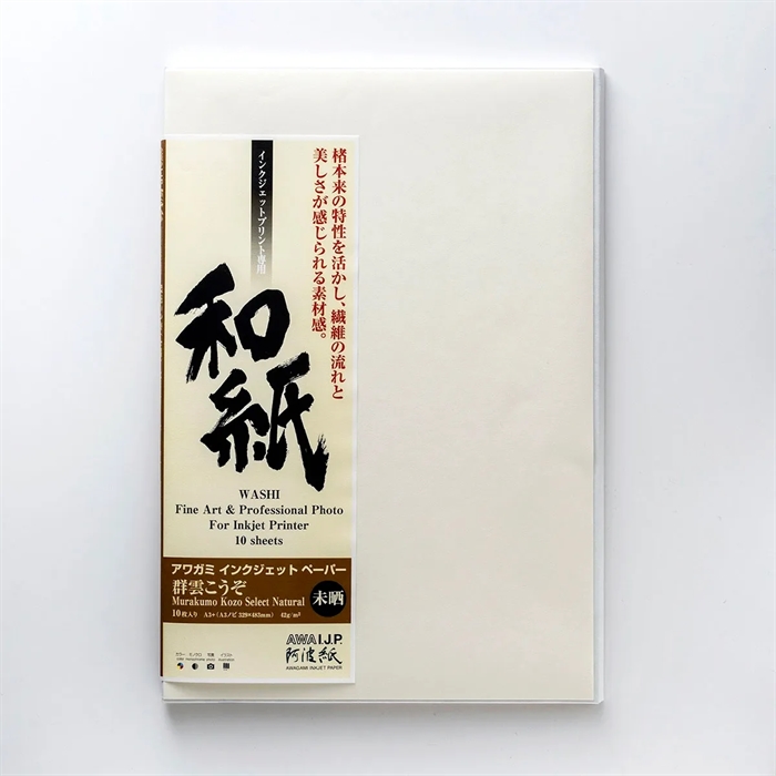 Awagami Murakumo Kozo Select natural - 42 g/m², A3+ 10 ark