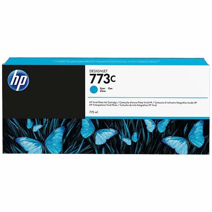HP 773C cyan blækpatron, 775 ml
