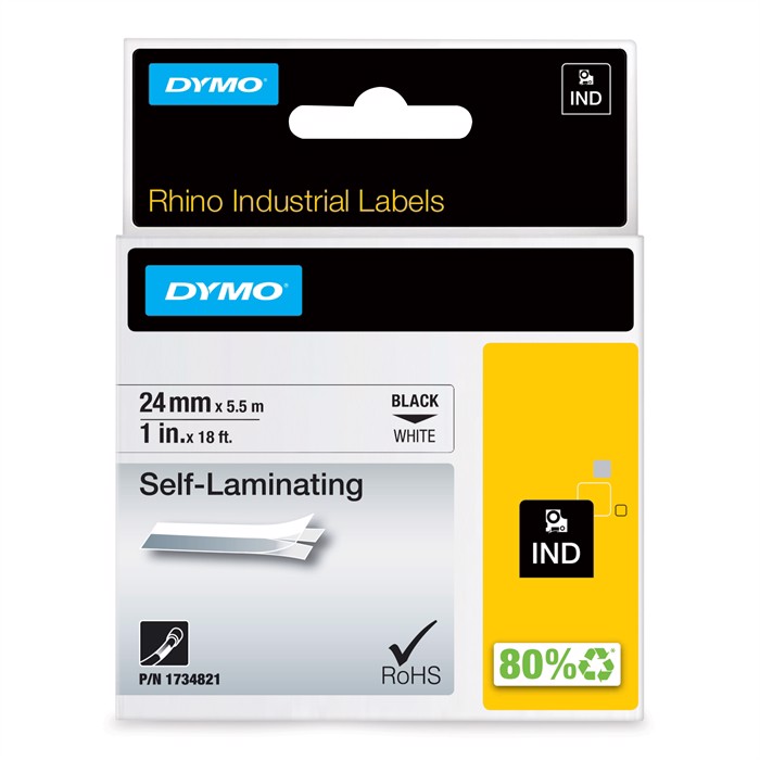 Tape Rhino 24mm x 5,5m Self-laminat bl/whi