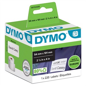 Label Ship/naming 54x101 perm white(220)