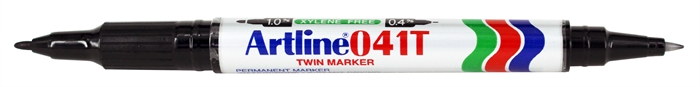 Artline Marker 041T 2-i-1 sort