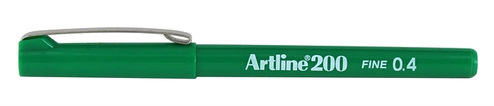 Artline Fineliner 200 Fine 0.4 grøn