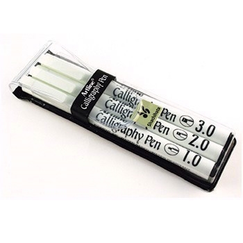 Artline Calligraphy Pen 3-sæt sort