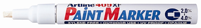 Artline Marker 409XF Paint hvid