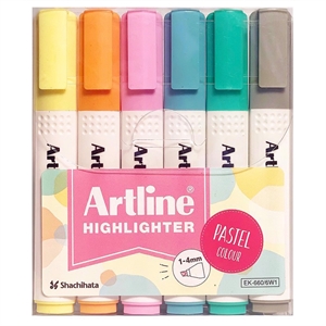 Artline Overstregningspen 660 Pastel 6-P