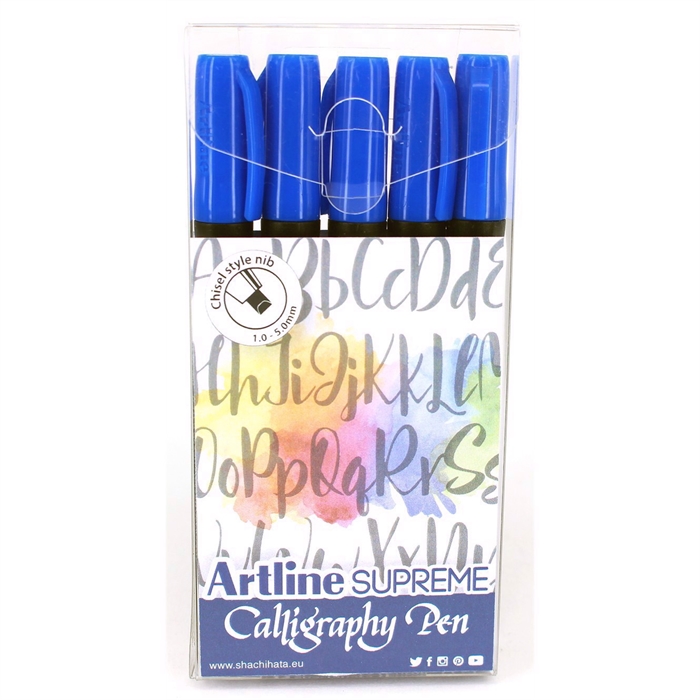 Artline Supreme Calligraphy Pen 5 - set blue