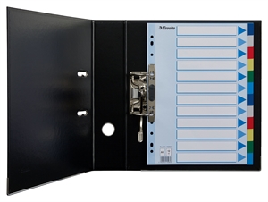 Esselte Faneblade PP A4 12-delt farvede faner