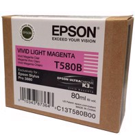 Epson Vivid Light Magenta 80 ml blækpatron T580B - Epson Pro 3880