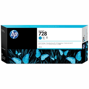 HP 728 300-ml Cyan DesignJet blækpatron