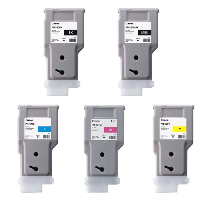 Fuldt sæt blækpatroner til Canon TM-250, TM-255, TM-350 og TM-355 - 300 ml