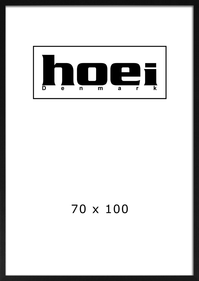 Sort træramme til foto og plakater 70 x 100 cm