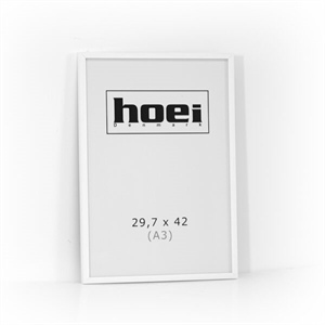 Hvid træramme til foto og plakaterer 29,7 x 42 cm ( A3 )