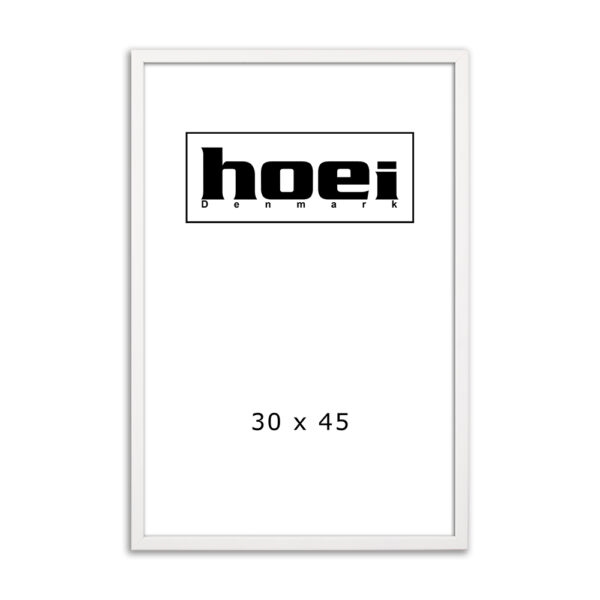 Hvid træramme til foto og plakater 30 x 45 cm