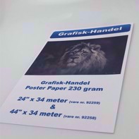 Grafisk-Handel Poster paper 230 gram - 44" x 30 meter