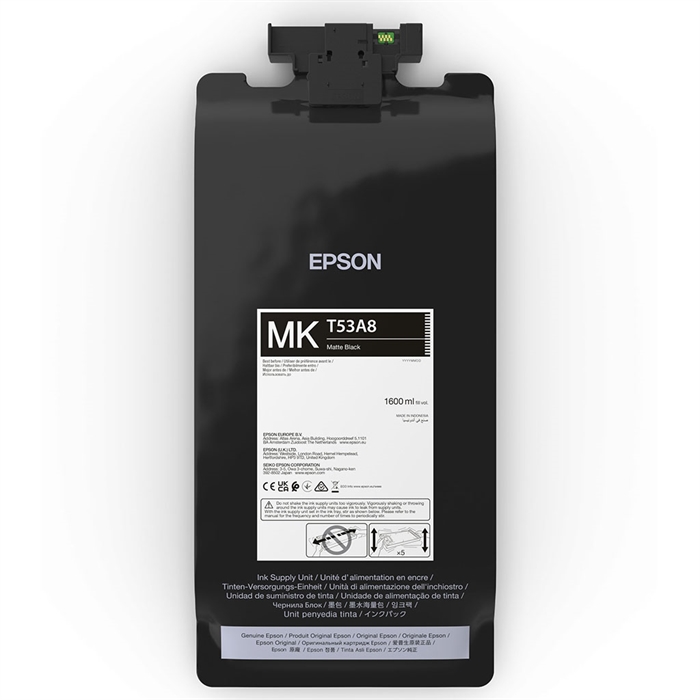 Epson blækpose Matte Black 1600 ml - T53A8