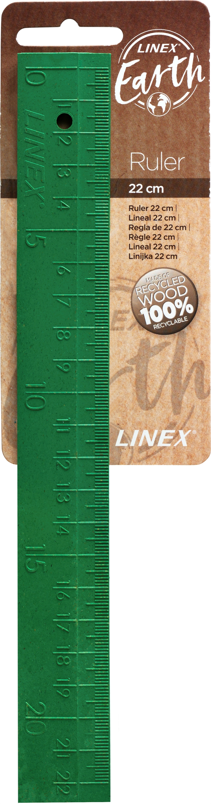 Linex earth lineal grøn 22 cm
