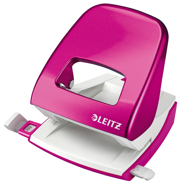 Leitz Hulapparat 5008 WOW 2-huls t/30ark pink