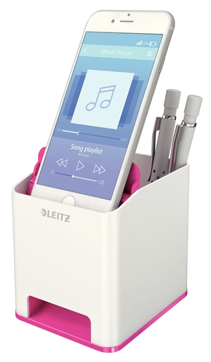 Leitz Penneholder Sound WOW hvid/pink