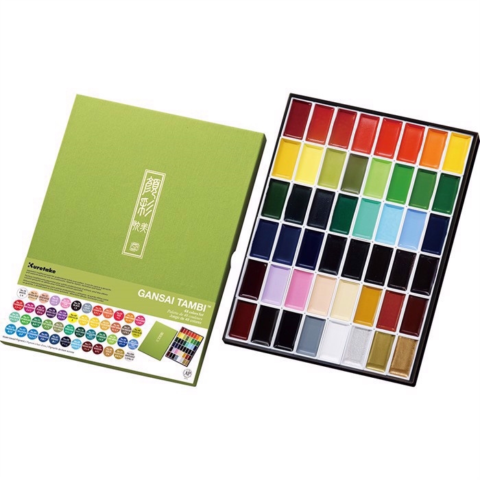 ZIG GANSAI TAMBI Aquarel 48 colour set