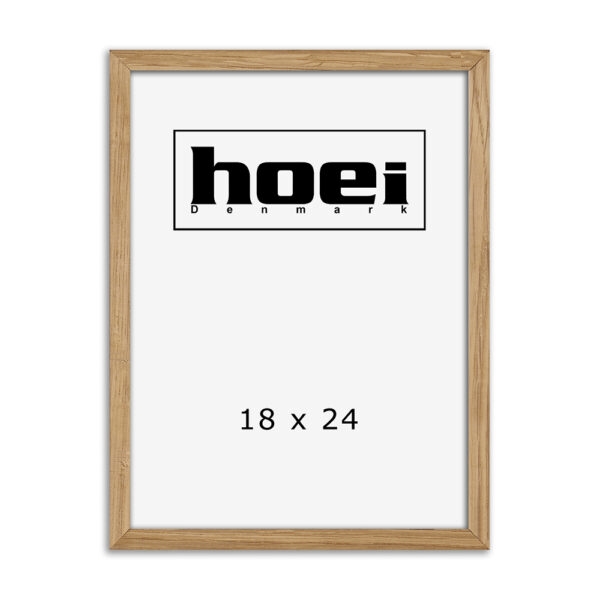 Massiv egetræsramme til foto og plakater 18 x 24 cm