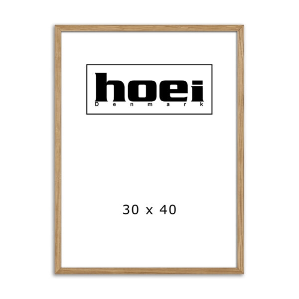 Massiv egetræsramme til foto og plakater 30 x 40 cm