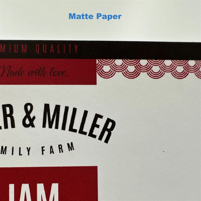 Mat papir (FSC) label test rulle - 10 cm x 4 meter