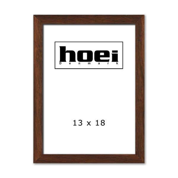 Massiv mørk egetræsramme til foto og plakater 13 x 18 cm