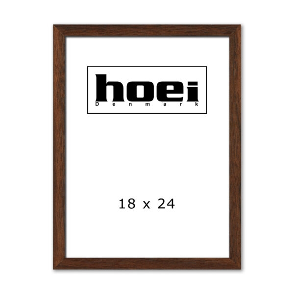 Massiv mørk egetræsramme til foto og plakater 18 x 24 cm