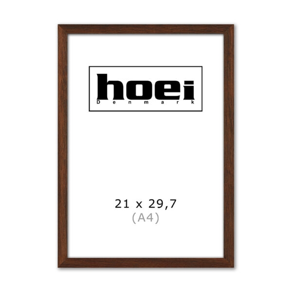 Massiv mørk egetræsramme til foto og plakater 21 x 29,7 cm ( A4 )