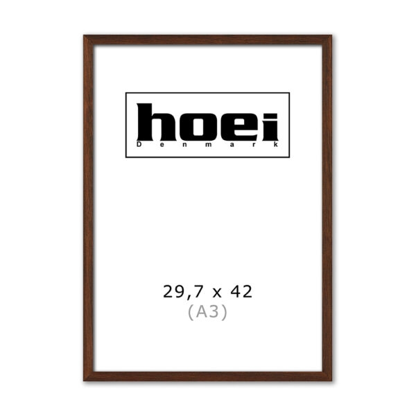 Massiv mørk egetræsramme til foto og plakaterer 29,7 x 42 cm ( A3 )