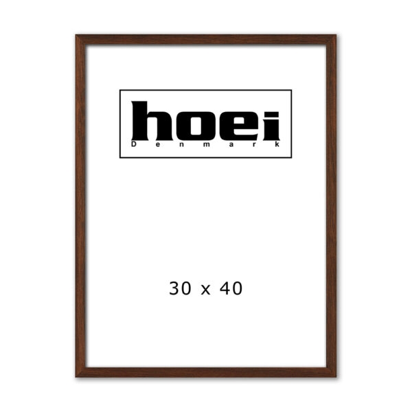 Massiv mørk egetræsramme til foto og plakater 30 x 40 cm