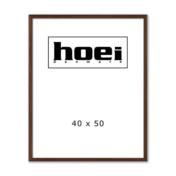 Massiv mørk egetræsramme til foto og plakater 40 x 50 cm