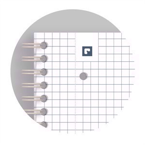 Oxford Origins A4+ kvadreret lys grå