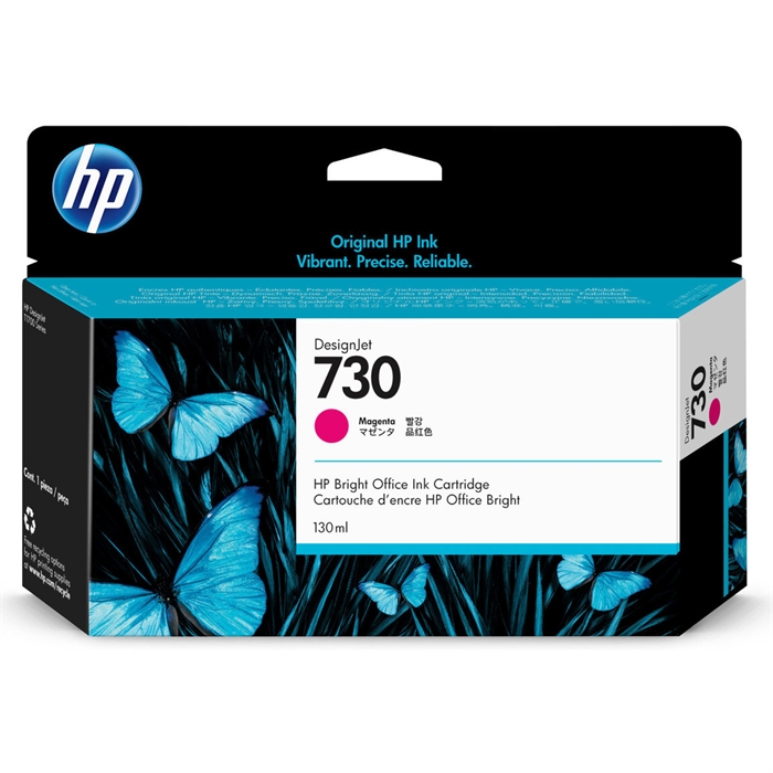 HP 730 130-ml Magenta DesignJet blækpatron
