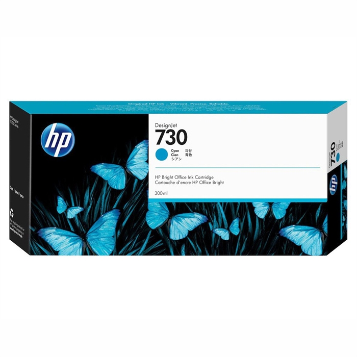 HP 730 300-ml Cyan DesignJet blækpatron