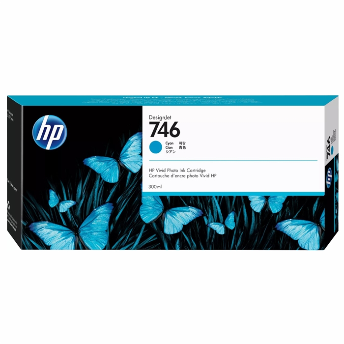 HP 746 300-ml Cyan DesignJet blækpatron