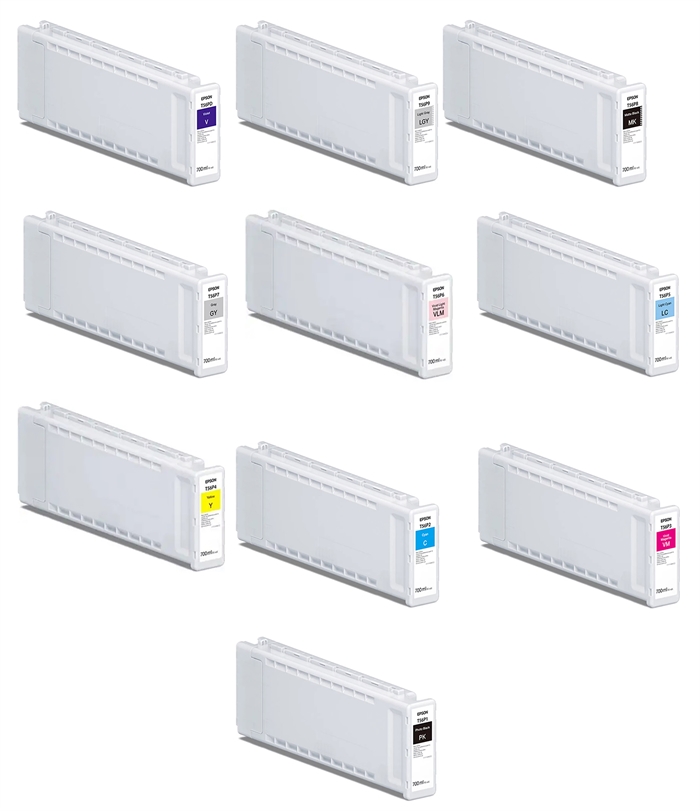 Fuldt sæt 700 ml blækpatroner til Epson SureColor P7300 og P9300