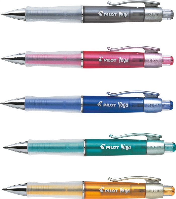 Pilot Kuglepen m/klik Vega 1,0 assorteret farver