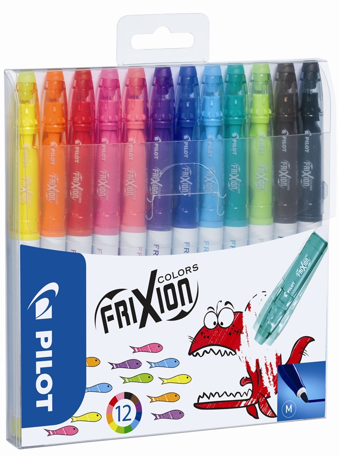 Pilot Frixion Colors 0,7 ass farver (12)