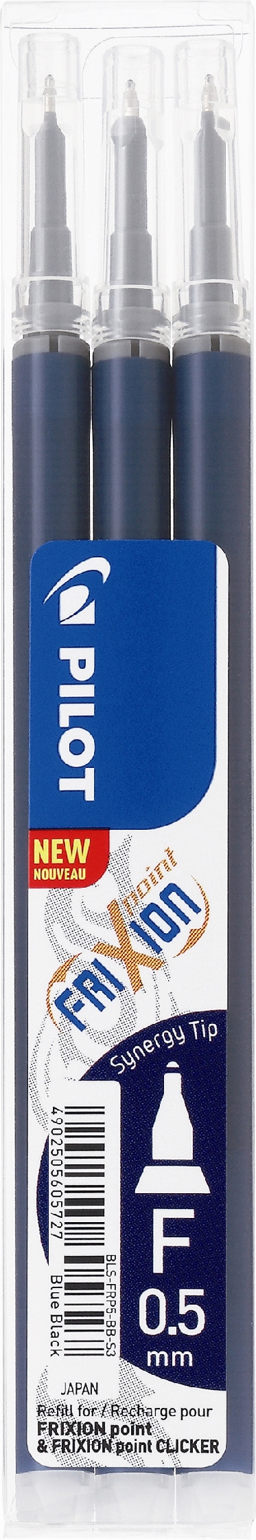 Pilot Frixion Point Clicker 0,5 refil blå sort (3)