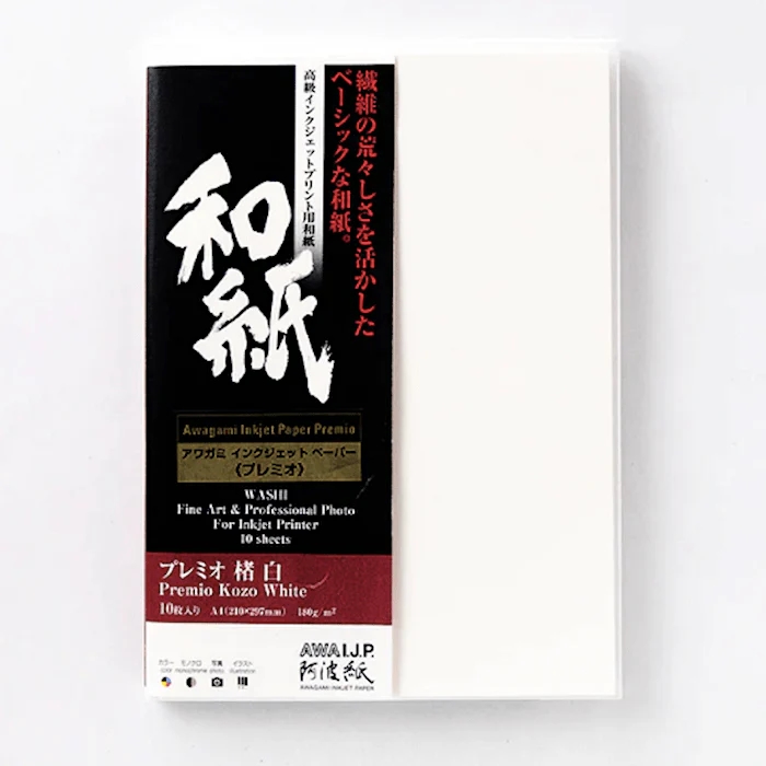 Awagami Premio Kozo White - 180 g/m², 10 ark