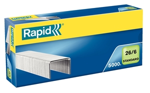 Rapid Hæfteklammer 26/6 standard galv (5000)