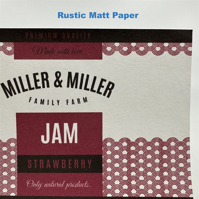 Rustic Matt Papir (FSC) label test rulle - 10 cm x 4 meter