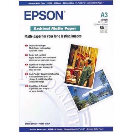 Epson Archival Matte Paper 189 g, A3 - 50 ark