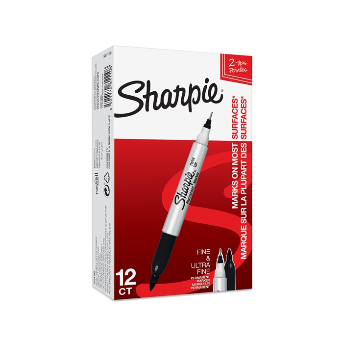 Sharpie Marker TwinTip EF/F sort
